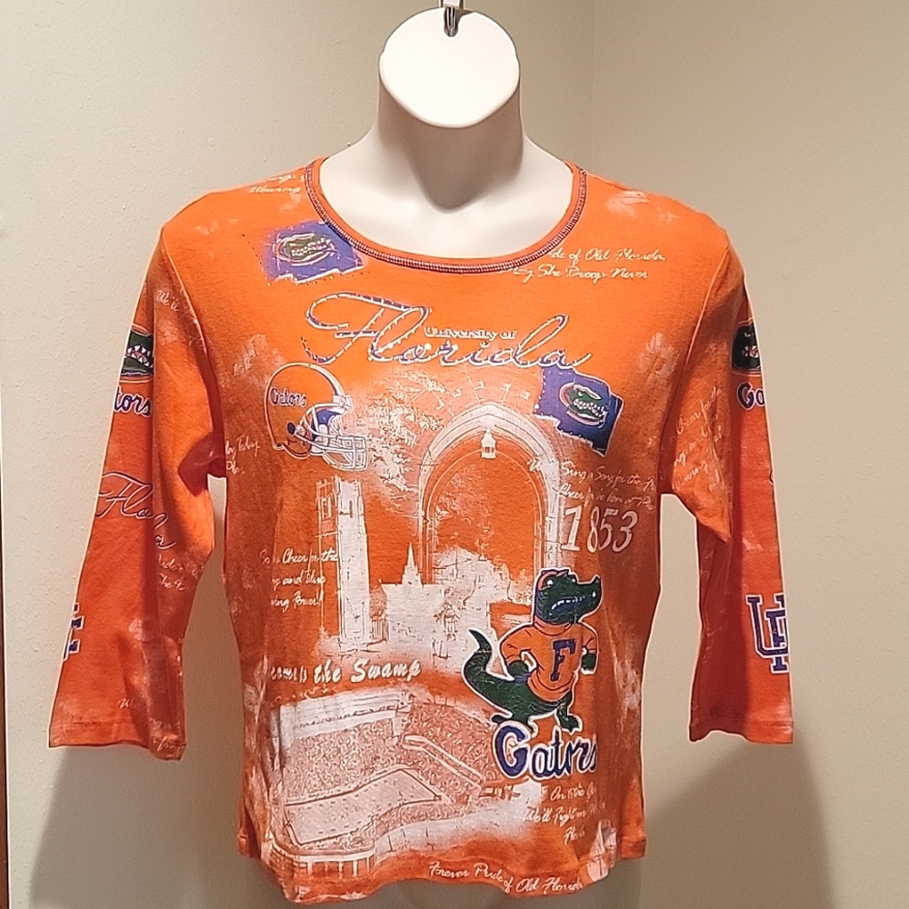P. MICHAEL FLORIDA GATORS WOMEN'S 3/4 LENGTH SLEEVE TEE SHIRT
